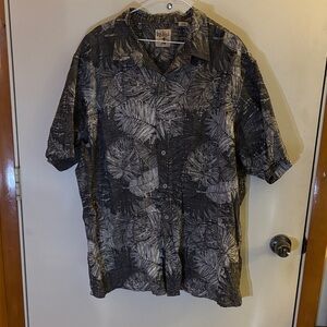Red Head 2XL Leaf Print Button-Up Shirt